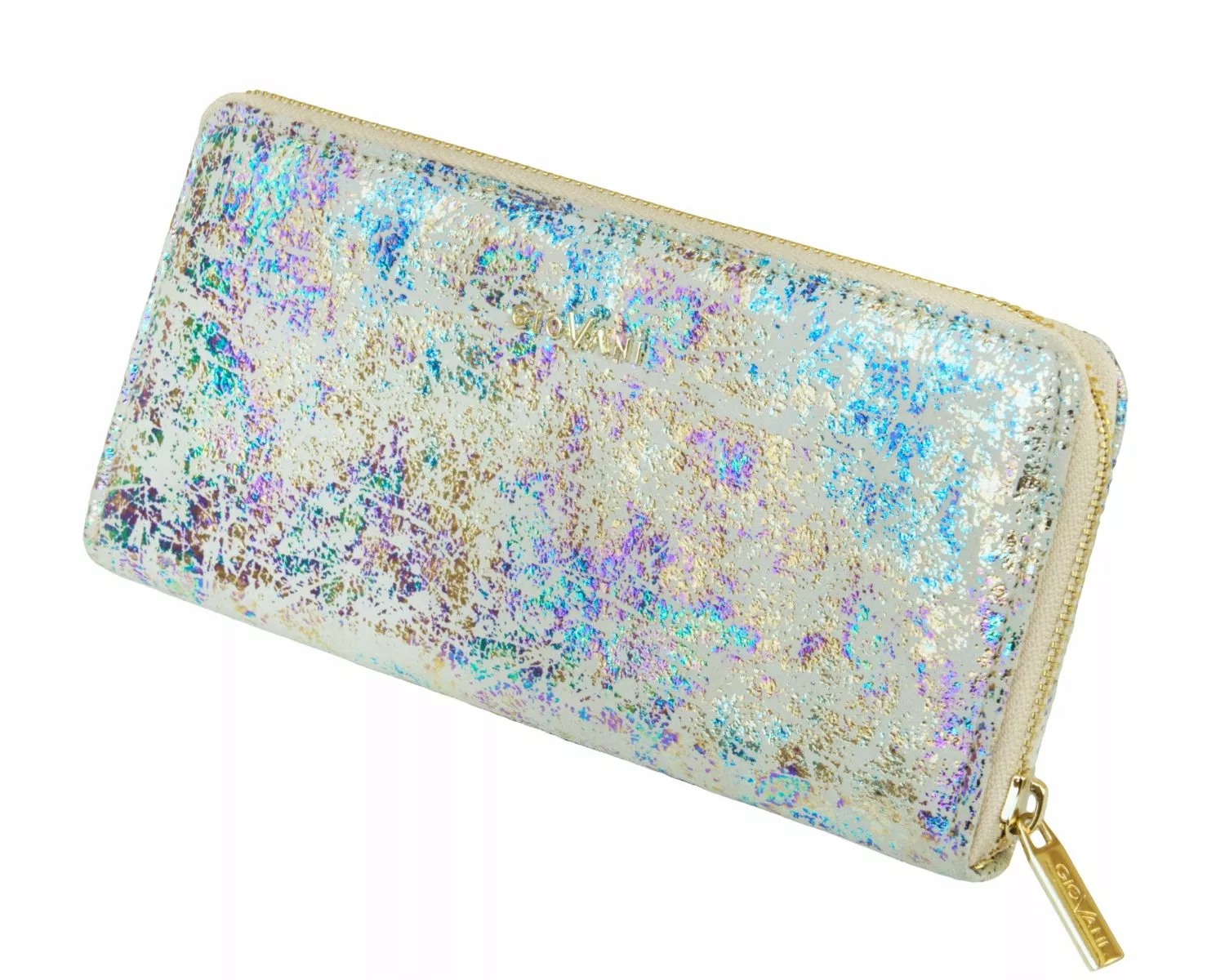 Dámská velká kožená peněženka Stella Giovani Rfid, holografická, zlatá