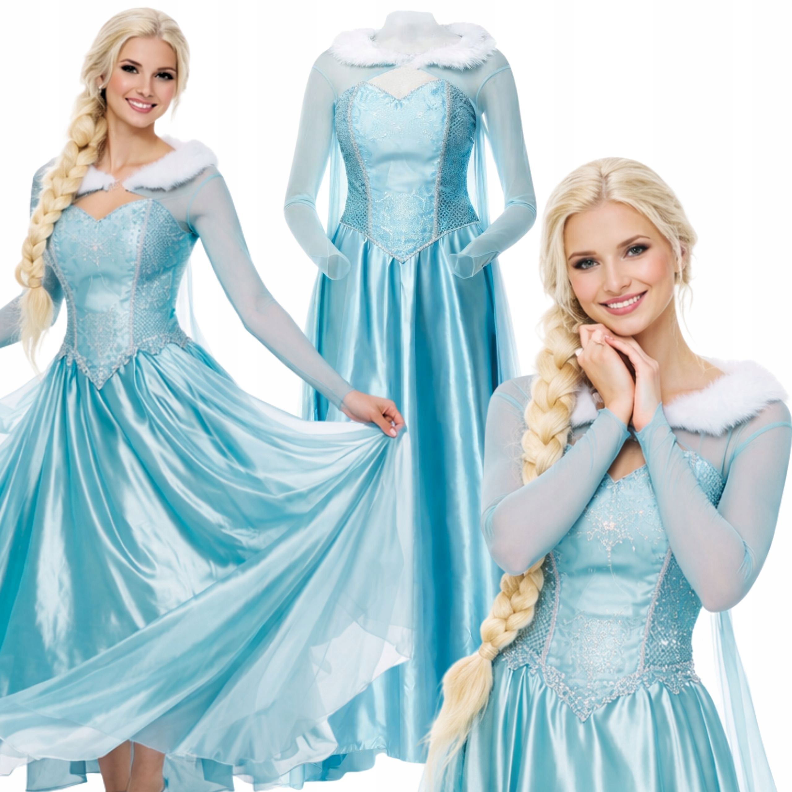 Kostým Elsy Převlek Šaty Elza Elsa Ledové Království Cosplay Na Ples S