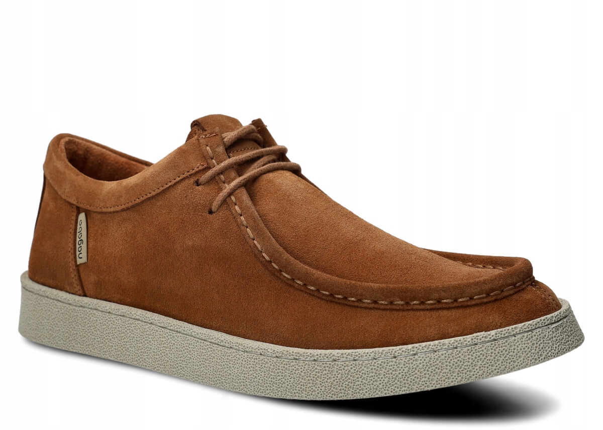 Pánský kožený mokasíny, polobotka, hnědý velur Nagaba 2521 casual, pohodlné -41