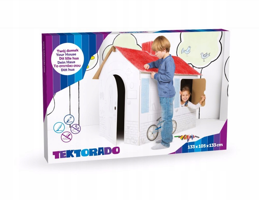 

Tektorado Ogromny Domek Kartonowy do pomalowania