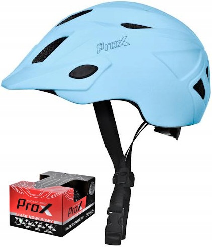 Kask Dziecięcy Prox Flash Led Lampka In-mould M 52-56 cm Turkusowy
