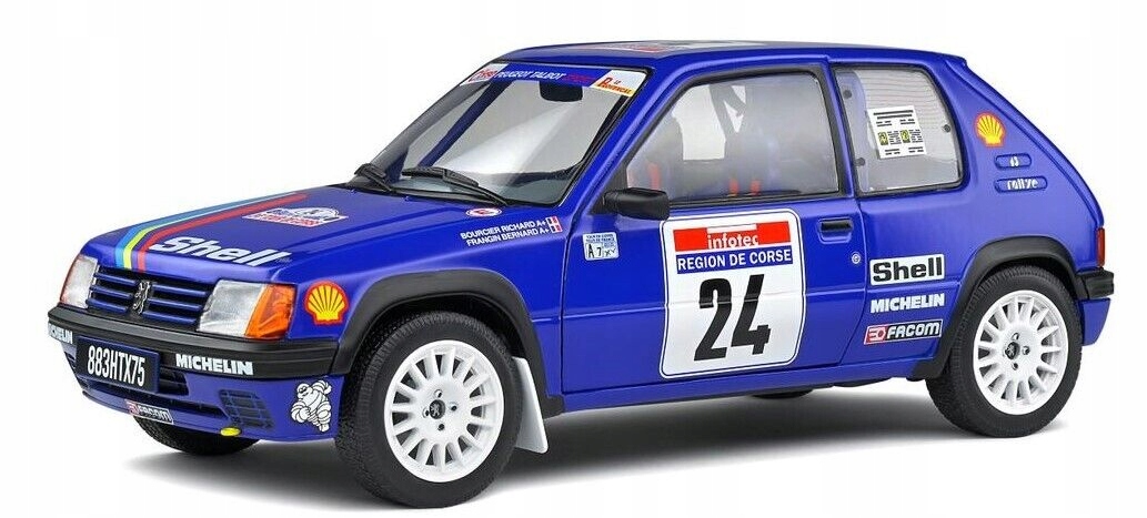 Peugeot 205 Rallye #24 Tour de Corse 1990 Solido 1:18