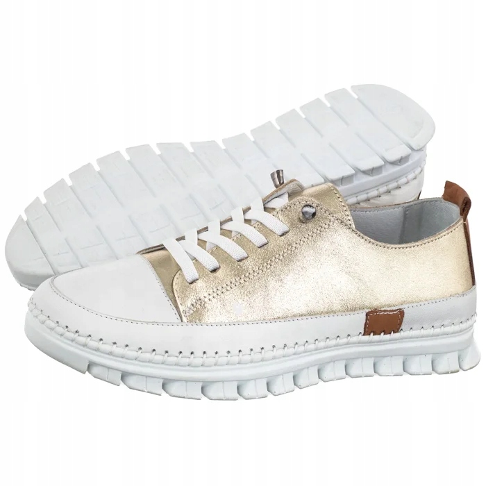 Dámské kožené polobotky Artiker Bílé 58C3378 White