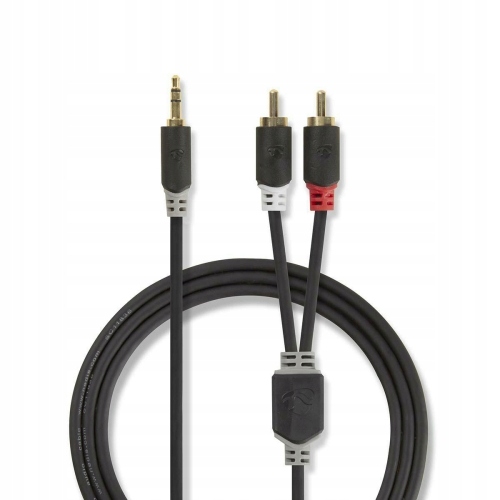 

Jack 3.5mm 2xRCA wt wt 0,5m kabel Cabw Nedis