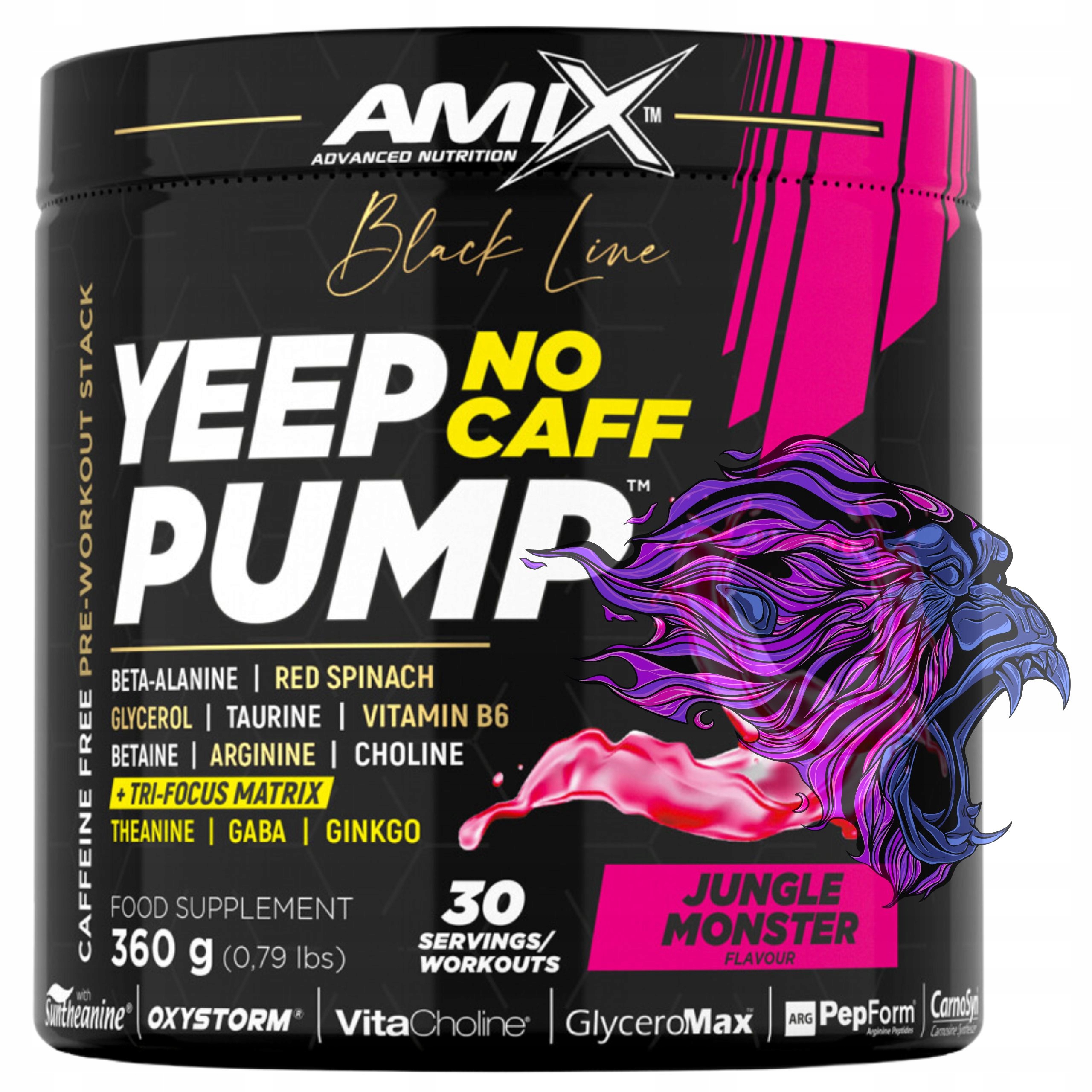 Předtréninkovka Bez Kofeinu Preworkout Svalová pumpa Soustředění Yeep Pump