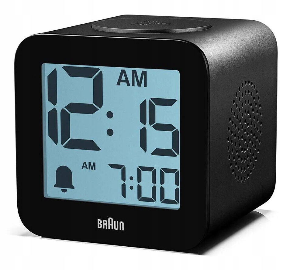 Černý Mluvící Podsvícený Elektronický Budík Braun BC25BP Alarm Snooze