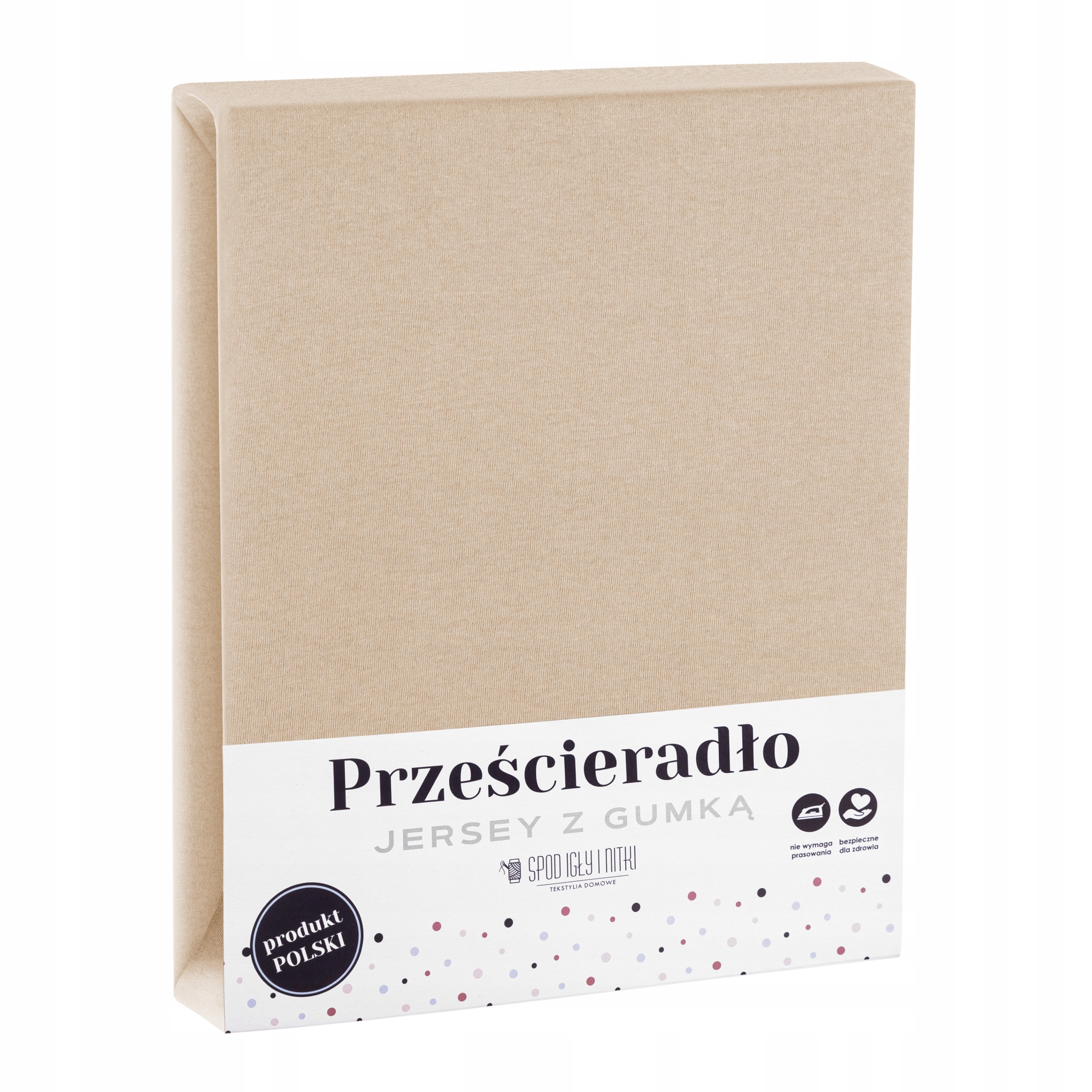 

Jasny Beż Prześcieradło Jersey 140x200 Z Gumką Eko