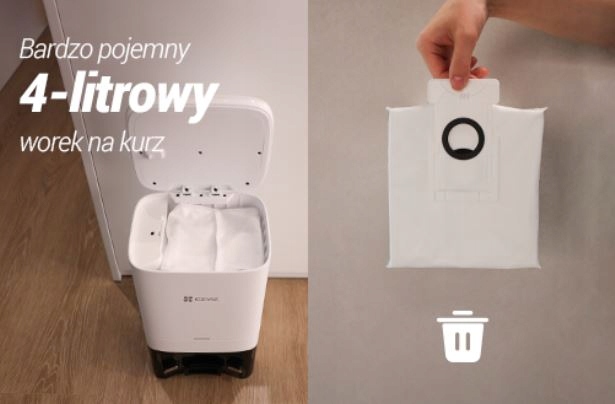 Robot sprzątający EZVIZ RC3 Plus Baza Pilot Moc 30 W