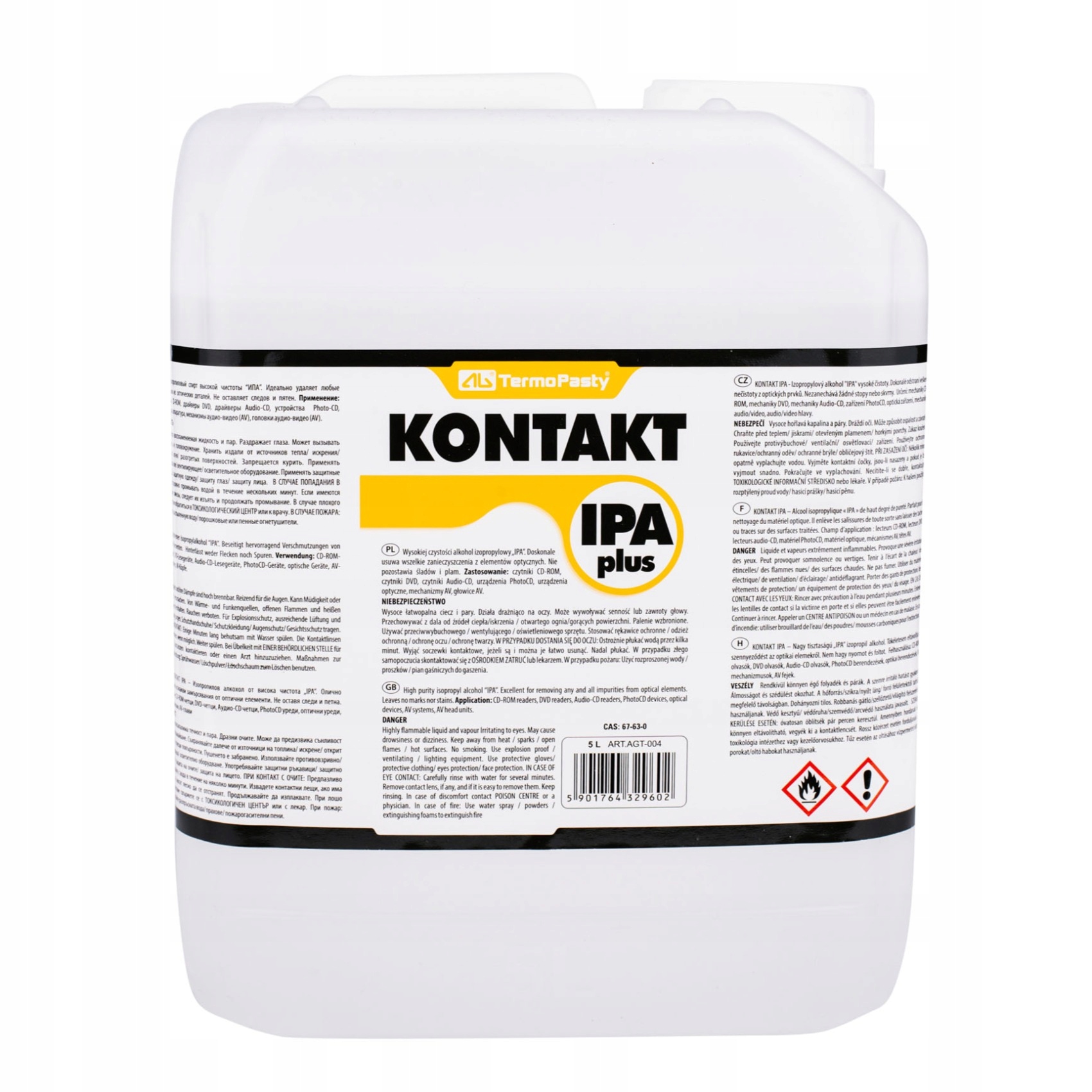 

Ag Kontakt Ipa Plus Alkohol Izopropylowy 5L 99,9%