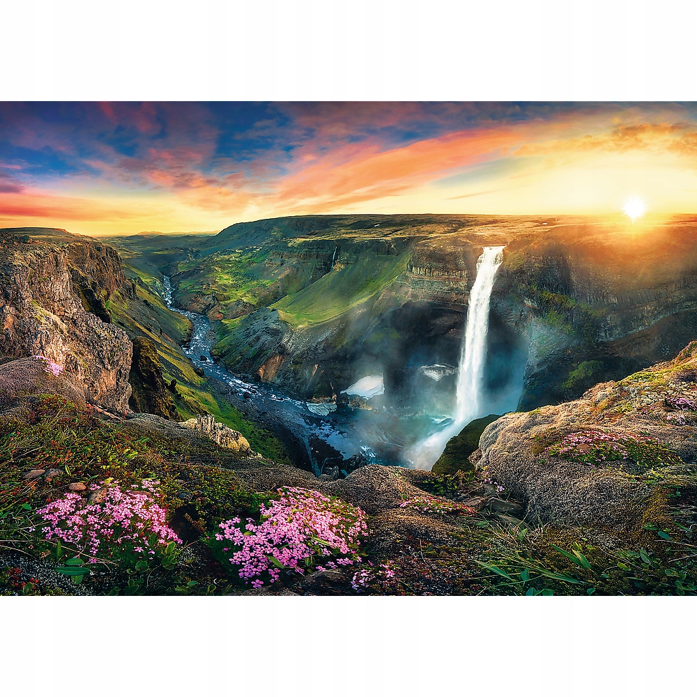 

Puzzle 2000 El Wodospad Haifoss Islandia Trefl
