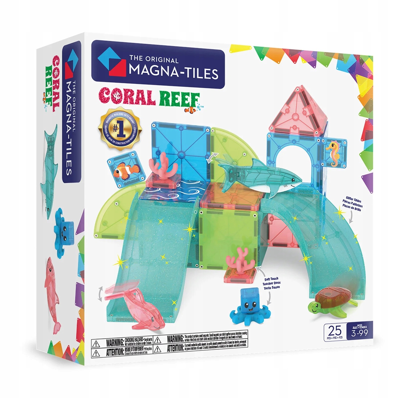 Klocki Magnetyczne rafa koralowa Coral Reef 25 elementów Magna-Tiles