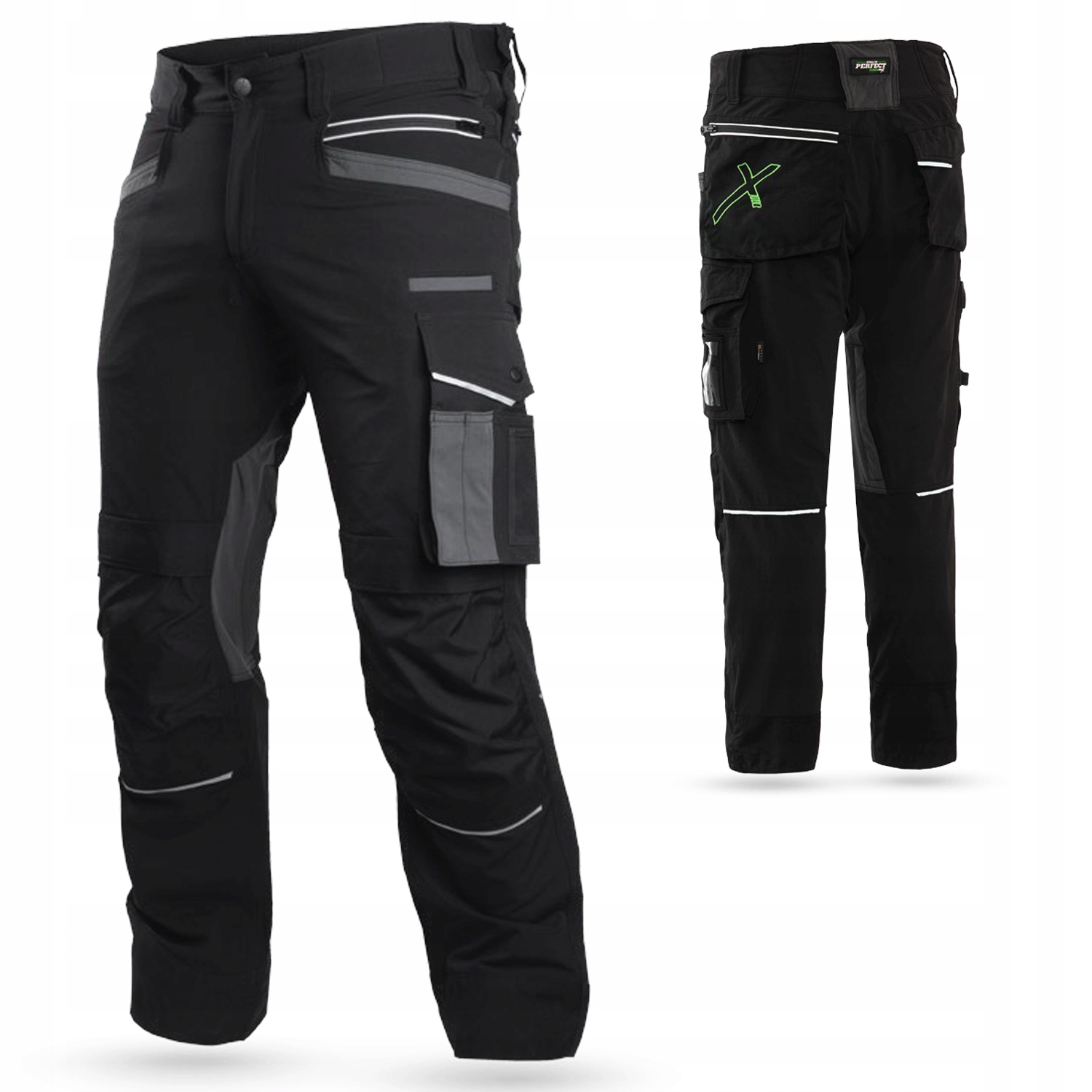 Spodnie Robocze Do Pasa Stretch Line Czarne S-48 Powermax S-79261