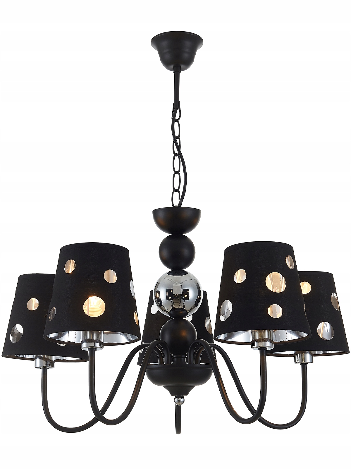 Klasická závěsná stropní lampa Lustr, tkanina
