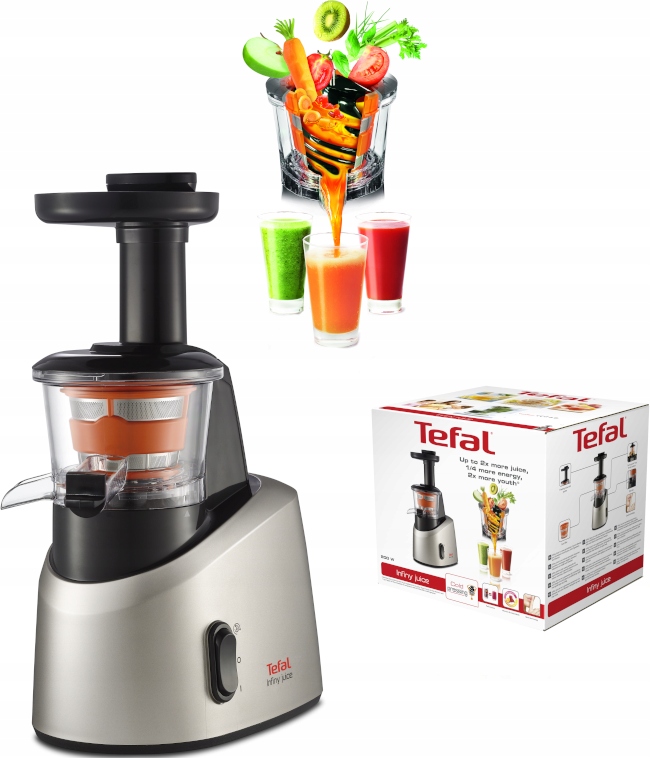 Wyciskarka Wolnoobrotowa Tefal Pionowa Jednoślimakowa Solidna Mocna 200W