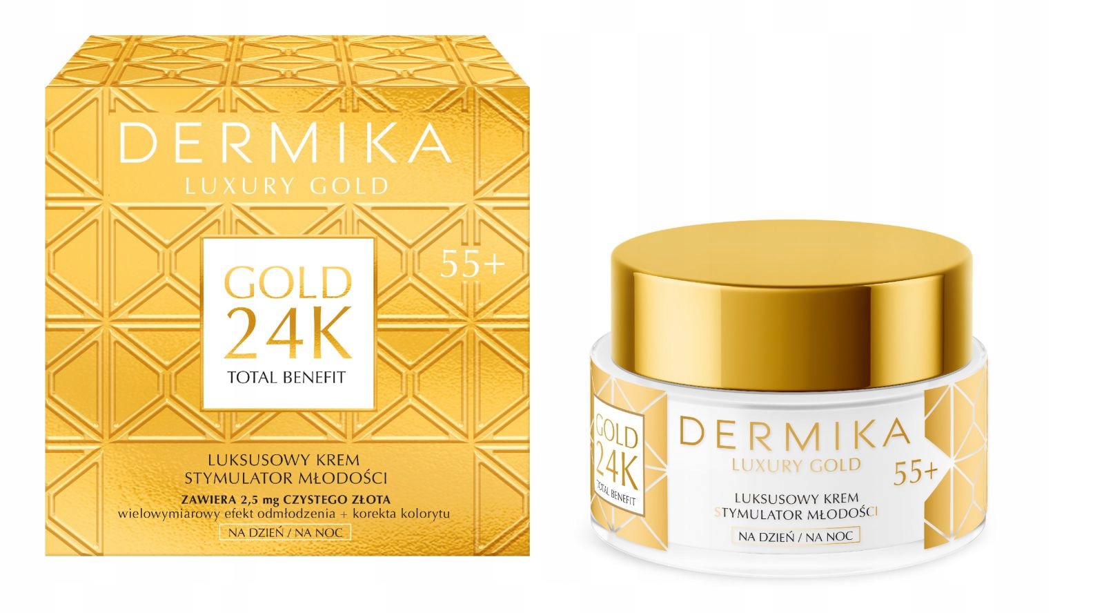 Dermika Luxury Gold 24K Total Benefit Luxusní Krém-stimulátor Mládí 55