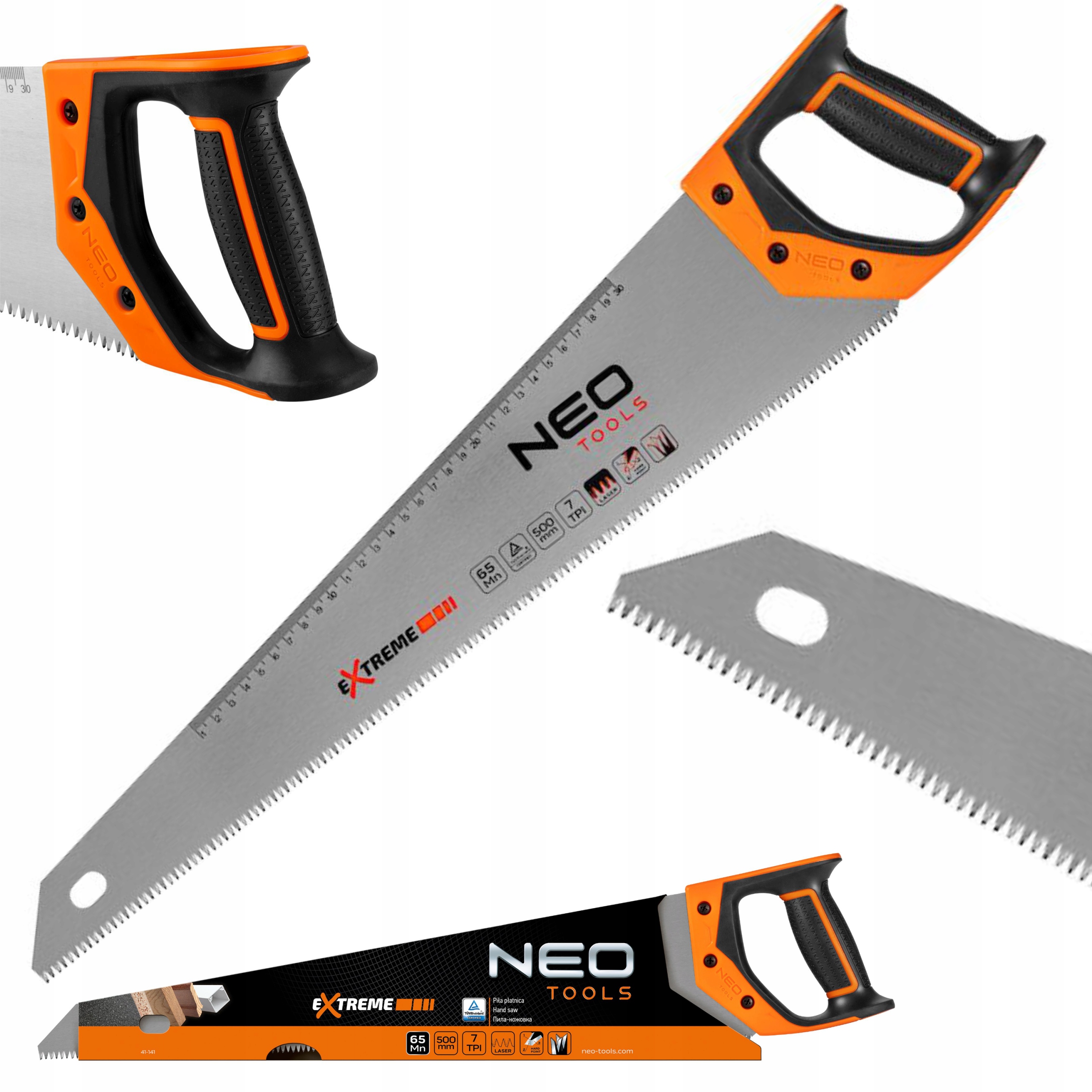 NEO PIŁA PŁATNICA 500mm PIŁKA RĘCZNA DREWNA DRZEWA HARTOWANA INDUKCYJNIE