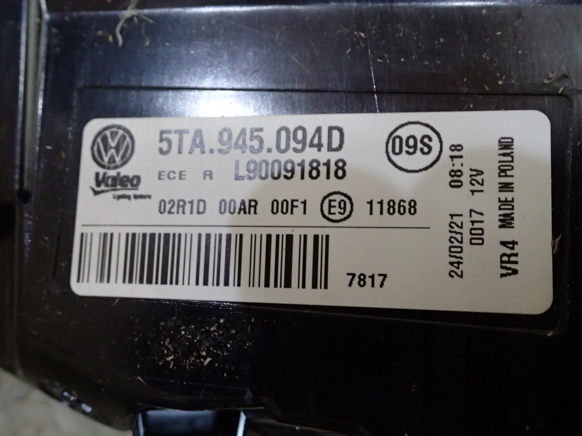 light right rear rear part VW TOURAN 3 III 5TA945094D