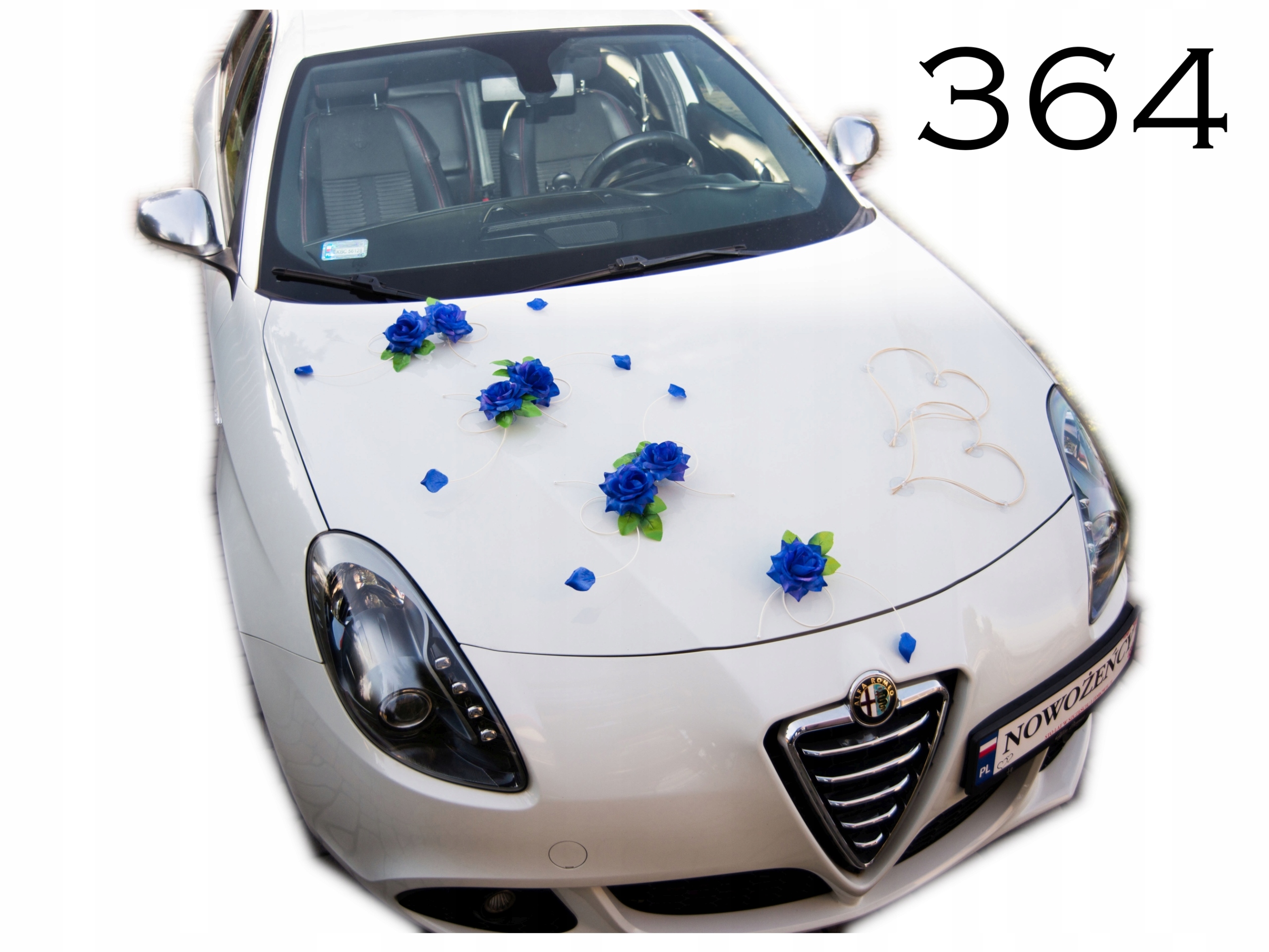 Dekorace do auta, ozdoby na svatbu 364