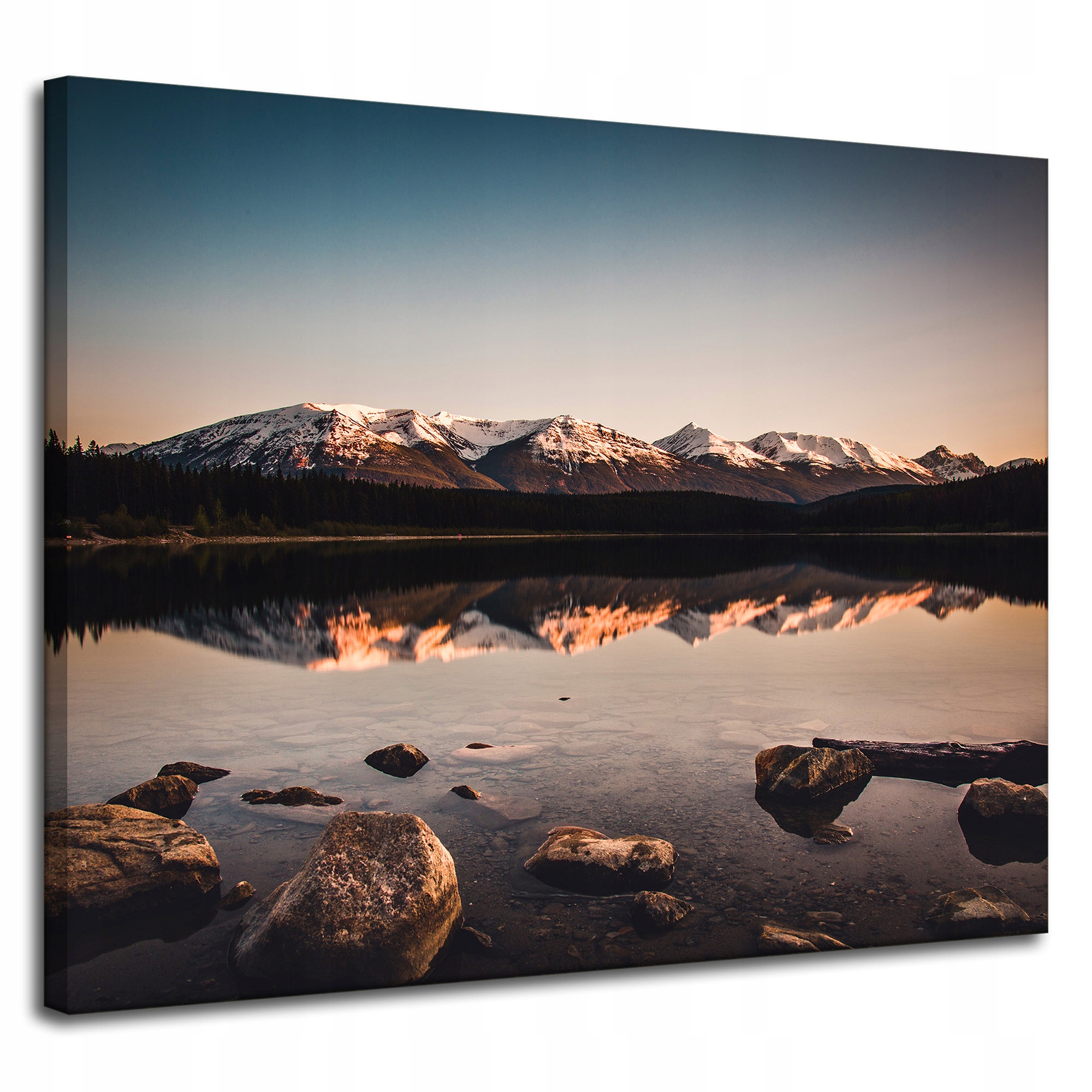 Obraz na plátně Příroda Krajina Hory Rybník 100x80