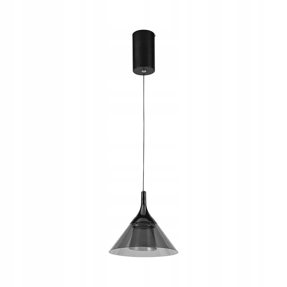 Závěsná Led lampa černý moderní kužel nad ostrovní stůl 3000K V-tac