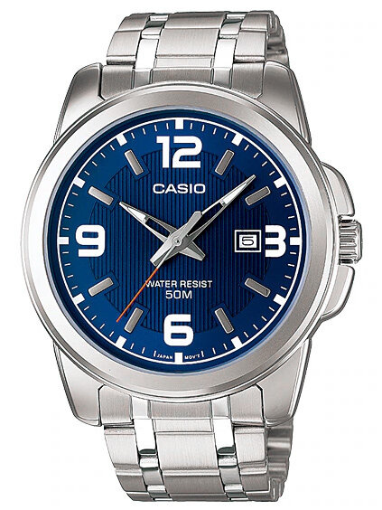 Pánské Hodinky Casio MTP-1314D-2AV Stříbrné Datumovka 50 M Dárek Pro Kluka