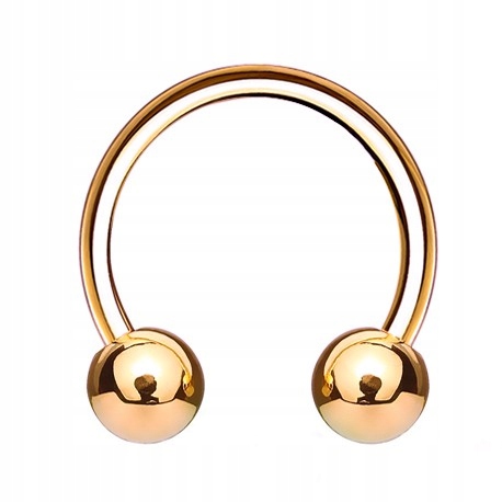 

Piercing podkowa septum warga