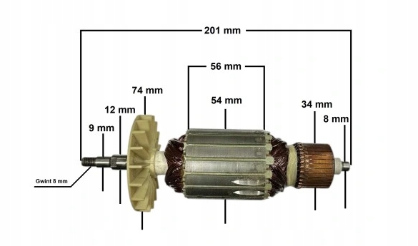 Rotor pro brusku Einhell 230 Blue Line (jk 501)