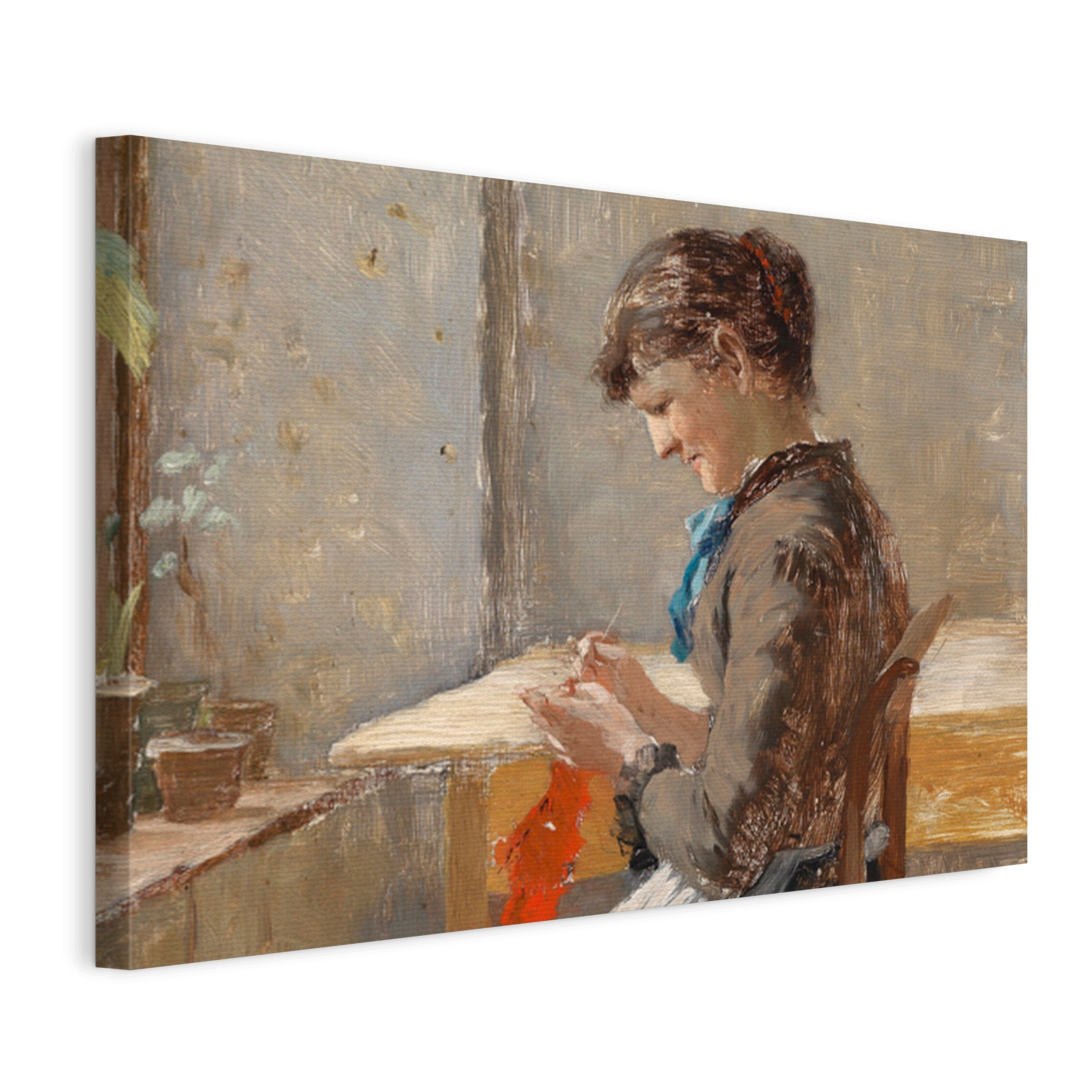 Obraz Na Plátně Olga Wisinger-florianová Pletení Žena 45x30