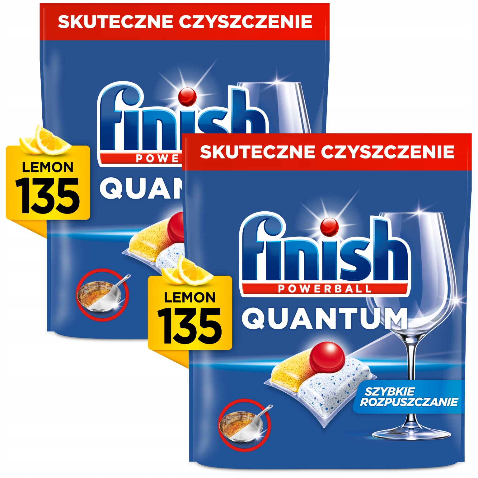 Levně Finish Kapsle do myčky Quantum All-in-1 135x2 270 kusů Lemon Citron