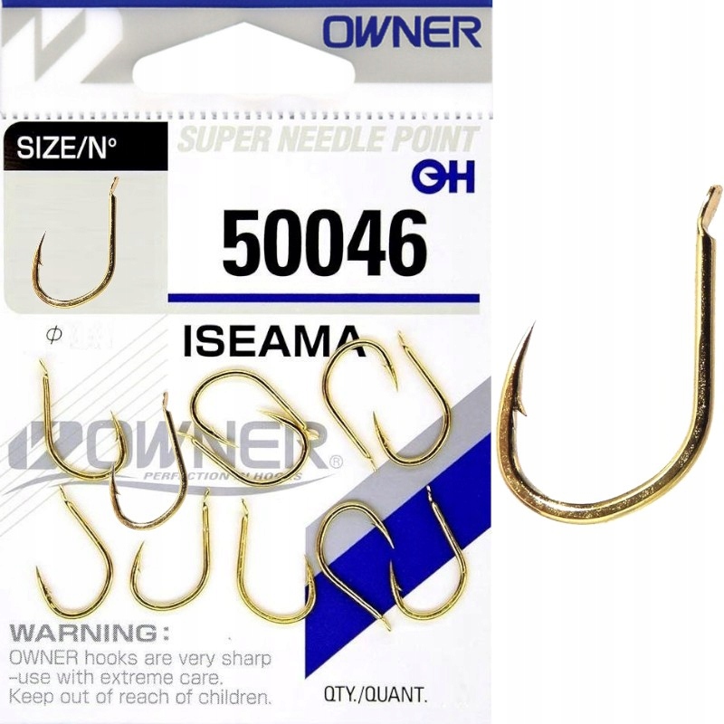 Haczyki Owner 50046 Iseama Nr 2 8szt. Z Zadziorem Na Grunt Feeder Spławik