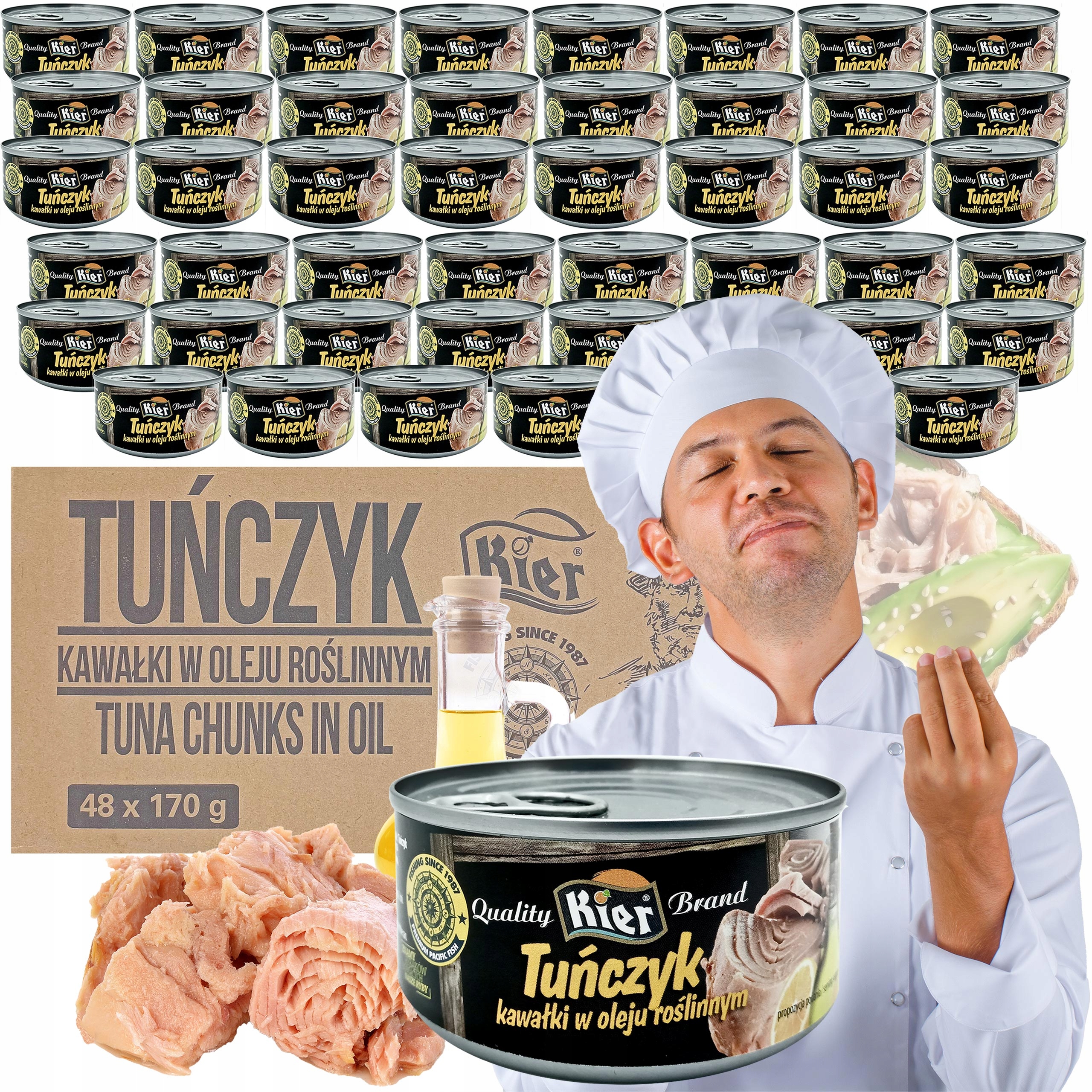 Levně Tuňák V Rostlinném Oleji Kier 170 G X 48 G