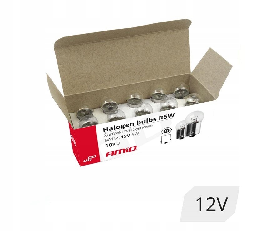 

Żarówki halogenowe R5W BA15s 12V 5W 10szt.