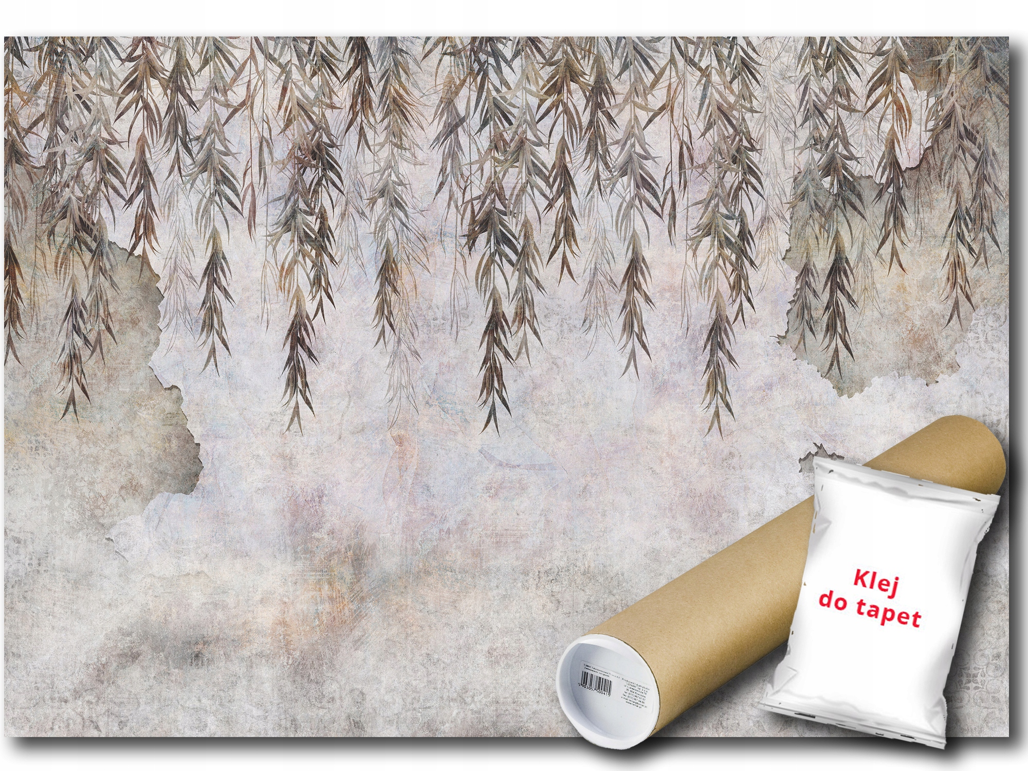 Fototapeta Flizelina Listy Vŕba Betón Štruktúra Imitácia 312x219