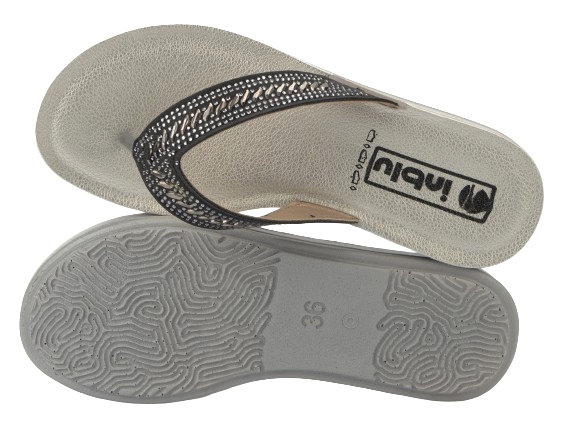 INBLU JAPONKI KLAPKI DAMSKIE SANDAŁY ZO-01 ŁADNE WYGODNE CZARNE 36 Rozmiar 36