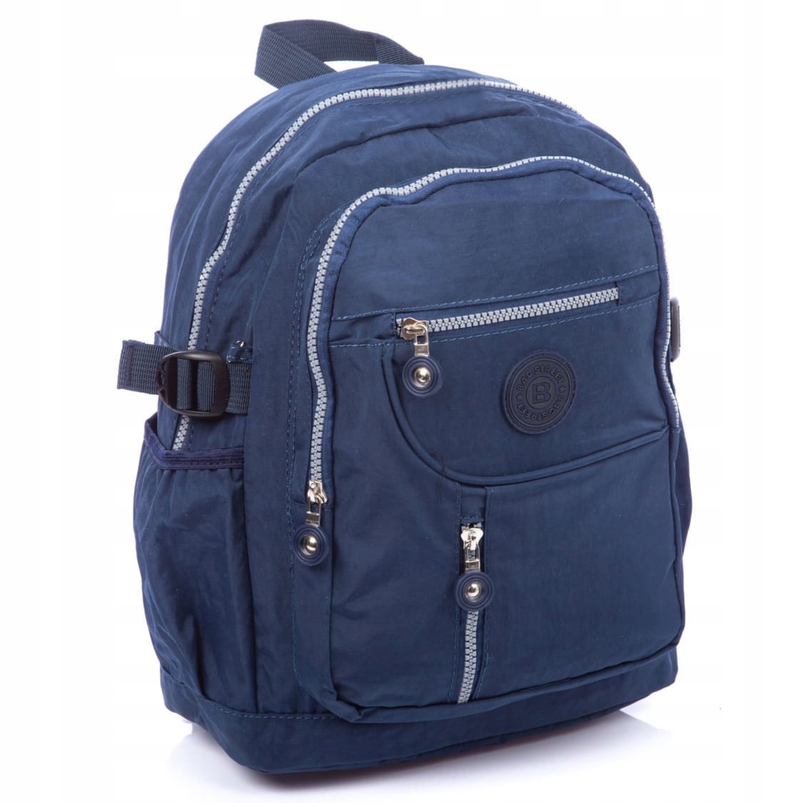 Granatowy lekki plecak materiałowy Bag Street z kreszu damski męski miejski