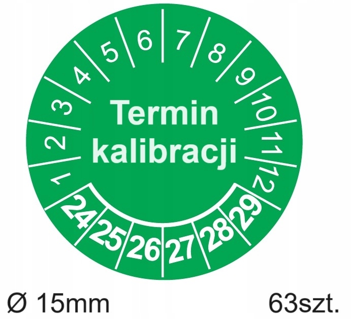 Naklejki przeglądów TERMIN KALIBRACJI