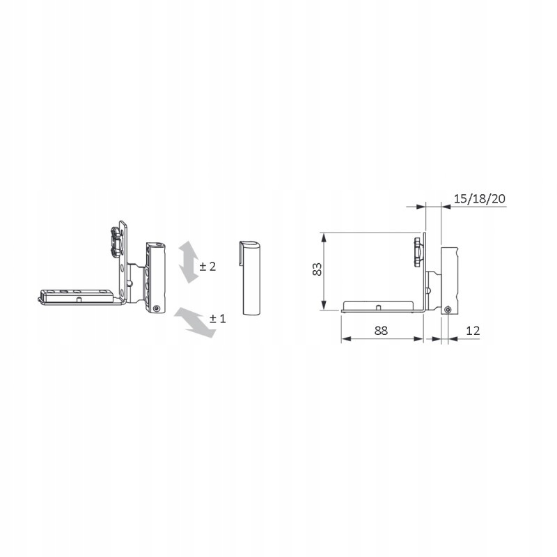 Si 18-9/20ON TBFE zawias dolny okucie do okna LI Kod producenta zawias 18-9/20ON TBFE LI
