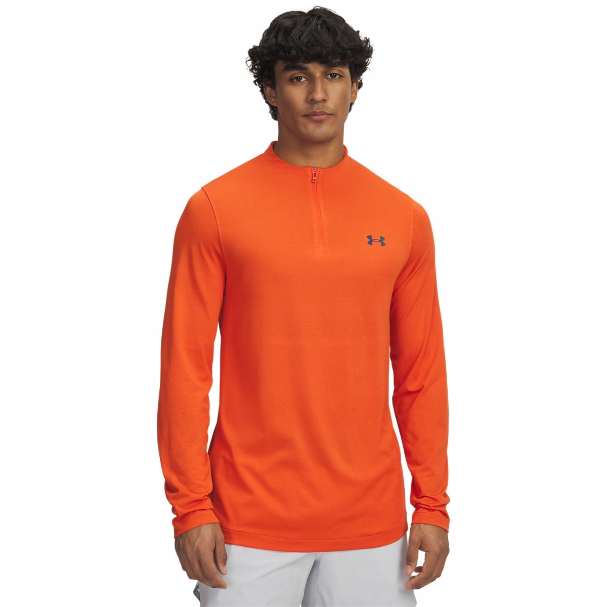 Męski longsleeve treningowy Under Armour pomarańczowy L