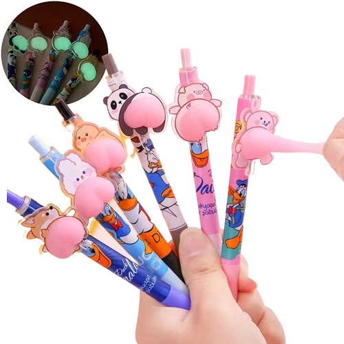 

długopisy świecące miękka pupa dupka silikon panda
