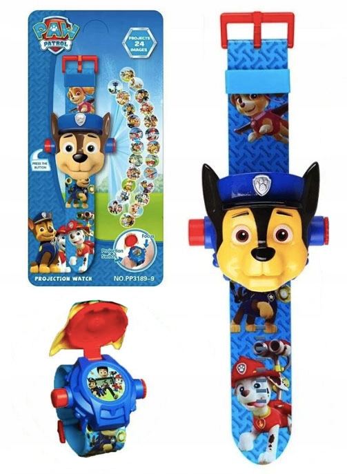

zegarek Psi Patrol 3D z projektorem Chase rzutnik