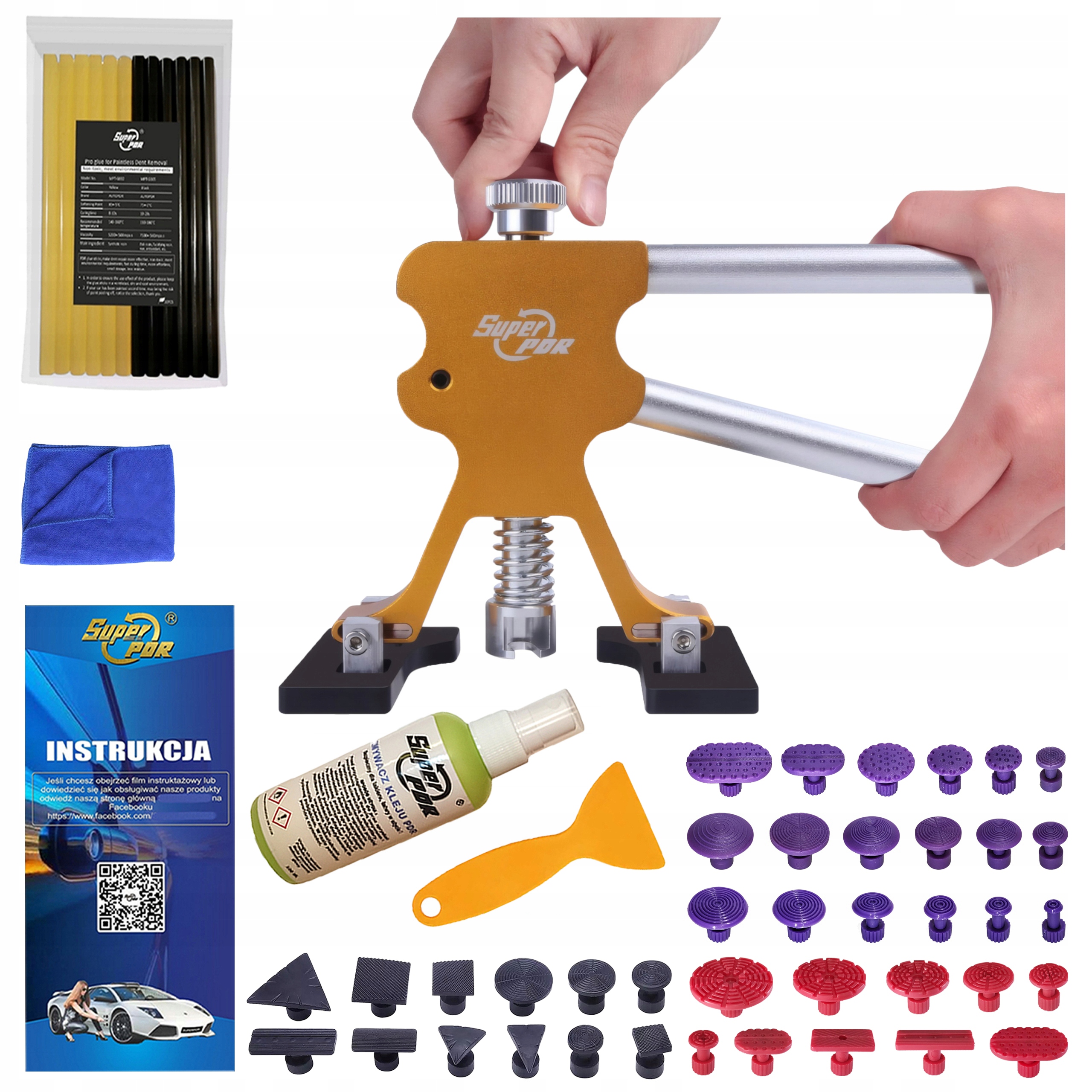 Sada na odstraňování promáčklin Nástroje Pdr Vytahování promáčklin Puller kov