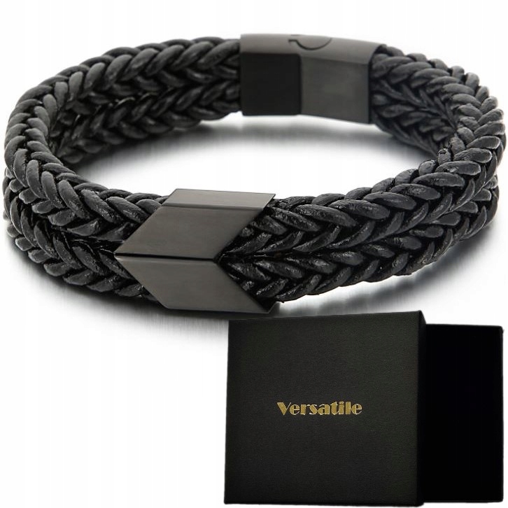 

Bransoletka męska skórzana, minimalizm