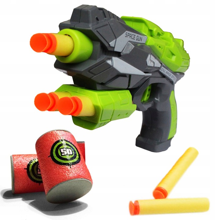 DUŻY PISTOLET NA STRZAŁKI PIANKOWE + AKCESORIA Rodzaj pistolety
