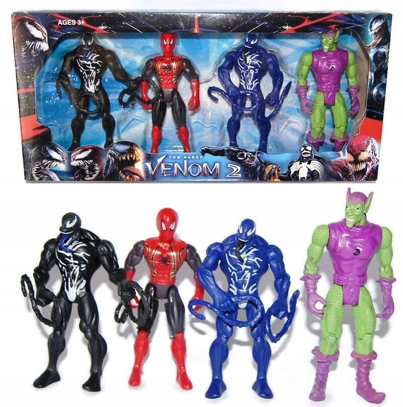 

Avengers 4 Figurki Spiderman Venom Carnage Świecą