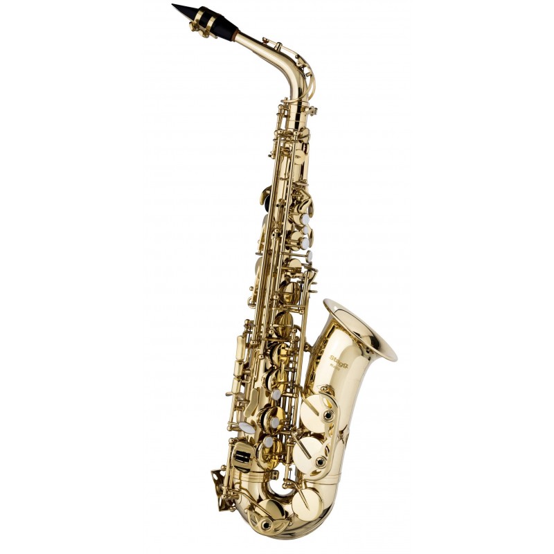 Stagg WS-AS215S altový saxofon Eb vysoký F# mosazný s pouzdrem