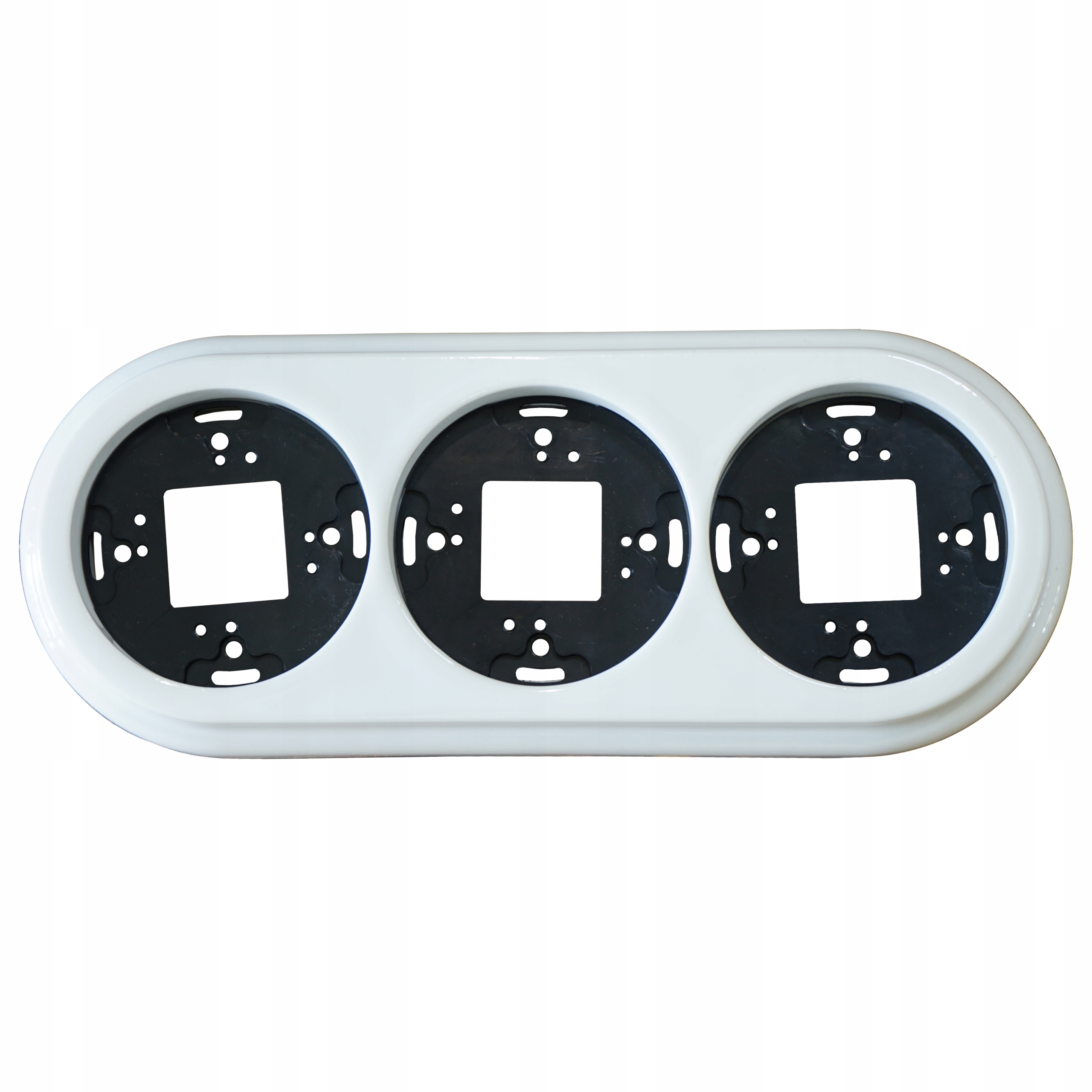 ANTICA ceramiczna RAMKA POTRÓJNA 3 NATYNKOWA BIAŁA