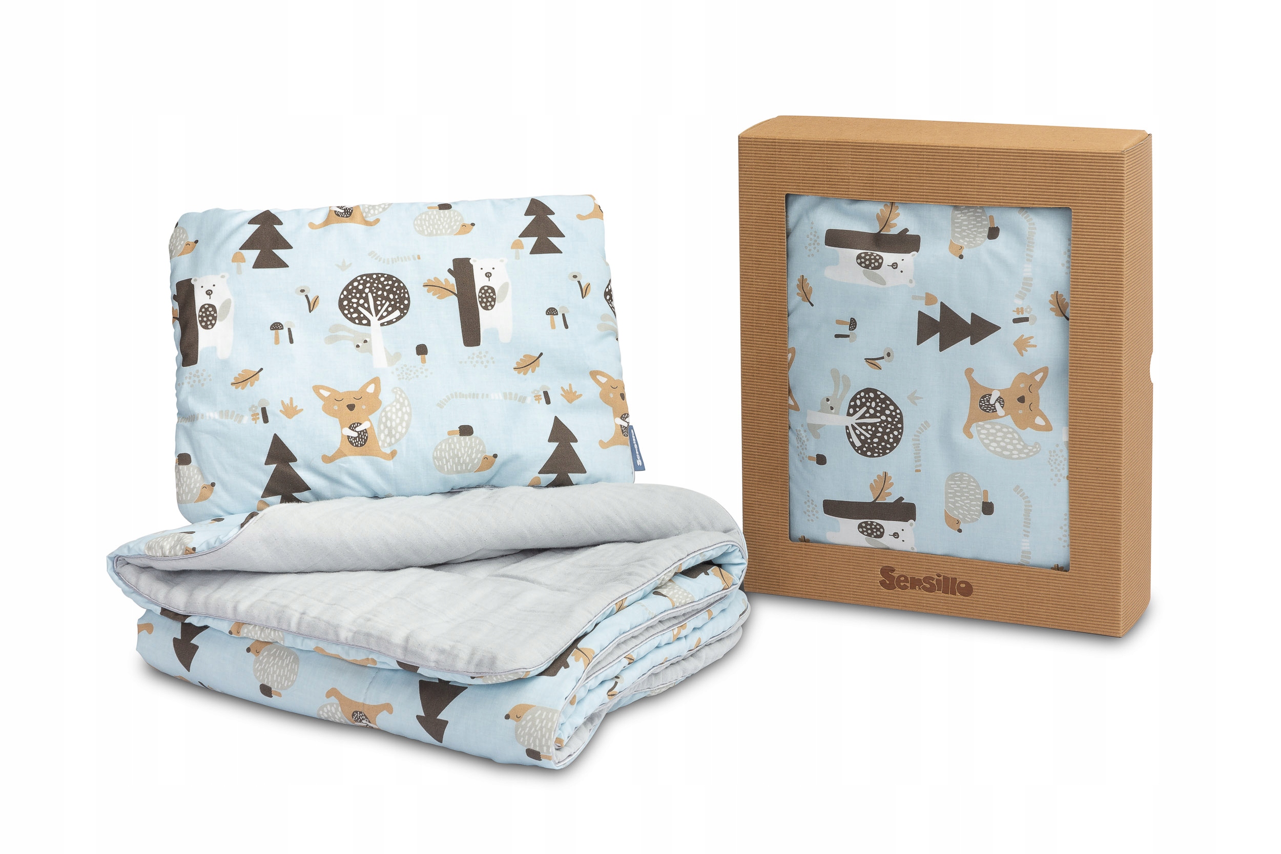 Pościel Komplet Muślin Sensillo 75 x 95 cm Niebieski Rodzaj komplety pościeli