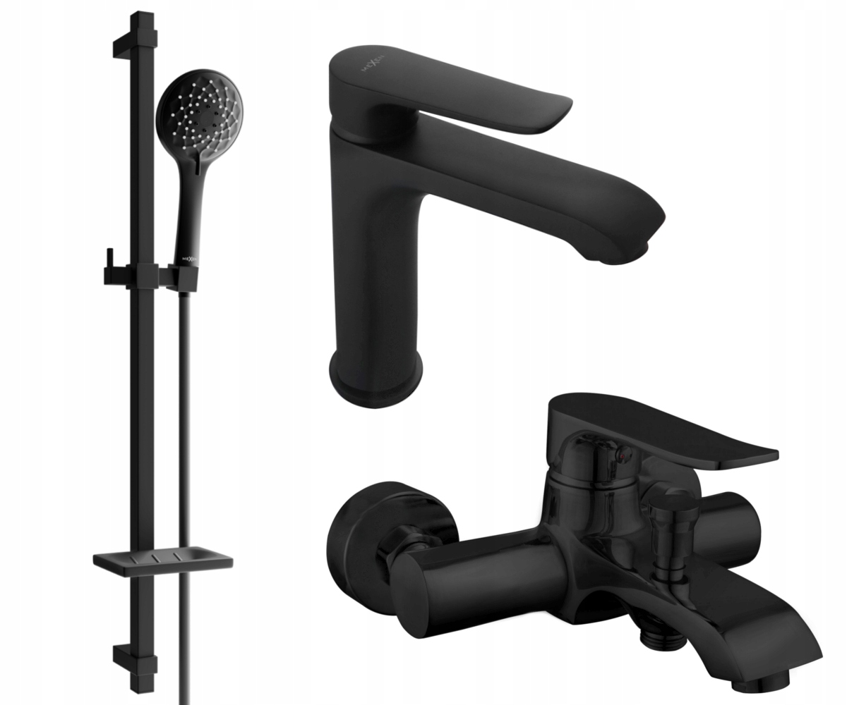 Mexen Pecos DQ40 Černá Vanová Souprava Mosaz, 72703DQ40-70