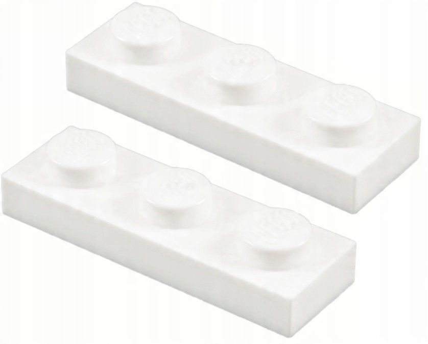 

00089Na Lego 3623 362301 płytka 1x3 biały 2szt
