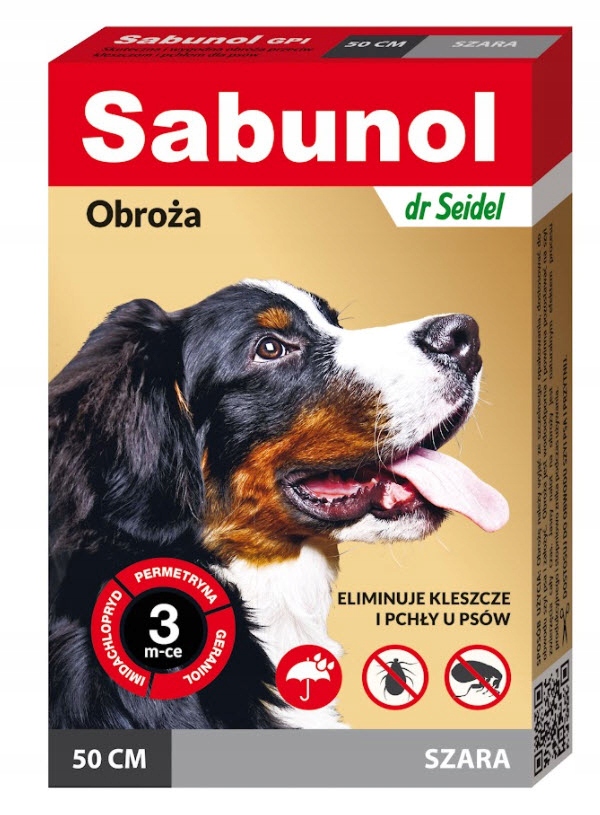 

Sabunol obroża szara na pchły i kleszcze 50 cm